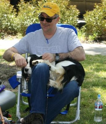 Daniela's dad, David, and a SPOILED Harley!